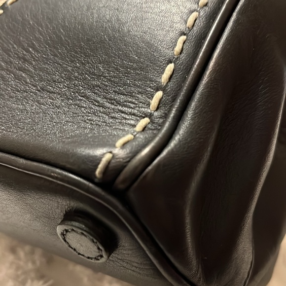 PRADA City Stitched Beige Canvas Hand-Stitched Leather, Double Zipped Tote - Picture 15 of 17